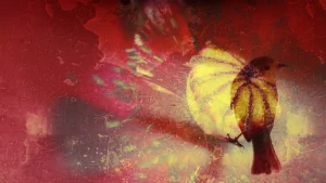 oiseau jaune rouge