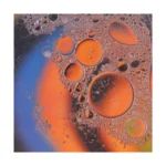 bleu orange bulles